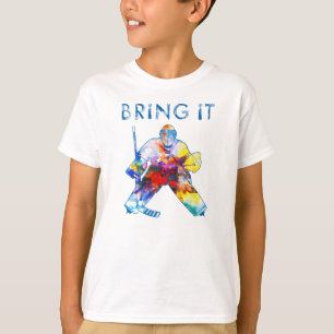 Bring it Hockey Goalie Watercolor Jugend T-Shirt