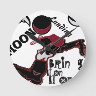 Bring It On – Fröhlicher Weihnachten- und Weltraum Runde Wanduhr