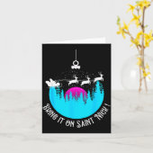 Bring It On Saint Nick Sleigh Excited Impatient Ch Karte (Gelbe Blume)