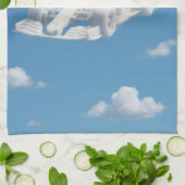 Bring me blue sky and fluffy white clouds whims geschirrtuch (Gefaltet)