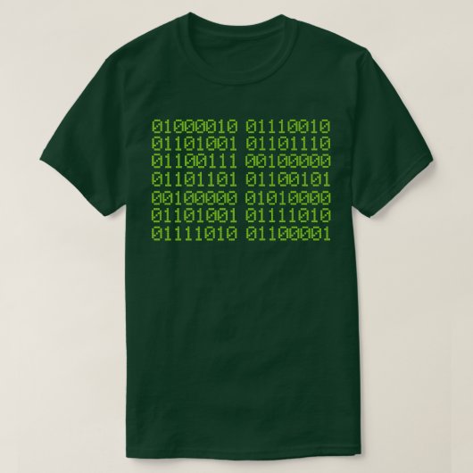 BRING ME PIZZA in Binärkode für Gamer und Programm T-Shirt (Design vorne)