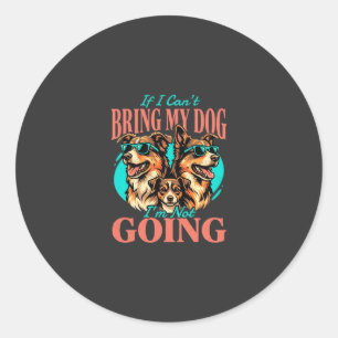 Bring Mein Hund Retro-Hundefreund Runder Aufkleber