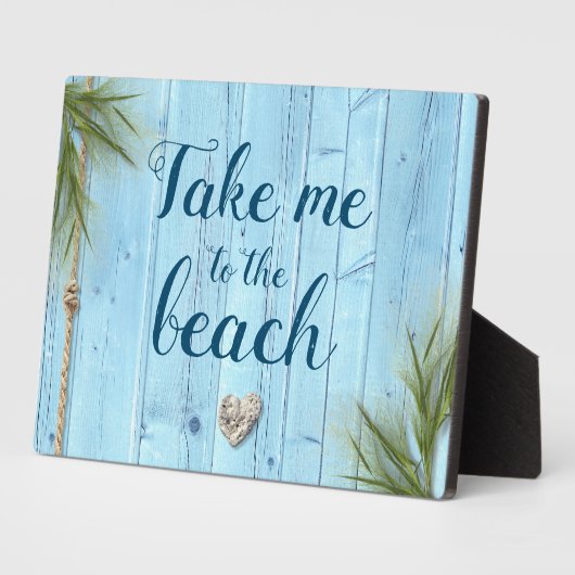 "Bring mich an Strand" Rustikales, helles blaues K Fotoplatte (Seite)