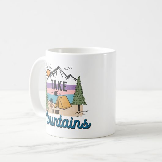 Bring mich in die Berge Kaffeetasse (Vorderseite Links)