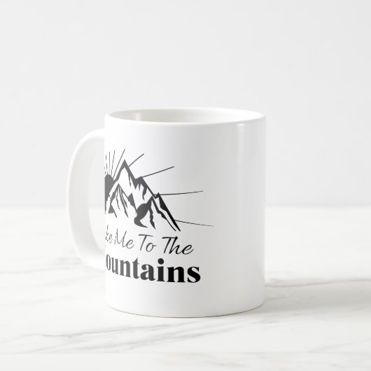 Bring mich in die Berge Kaffeetasse (Vorderseite Links)