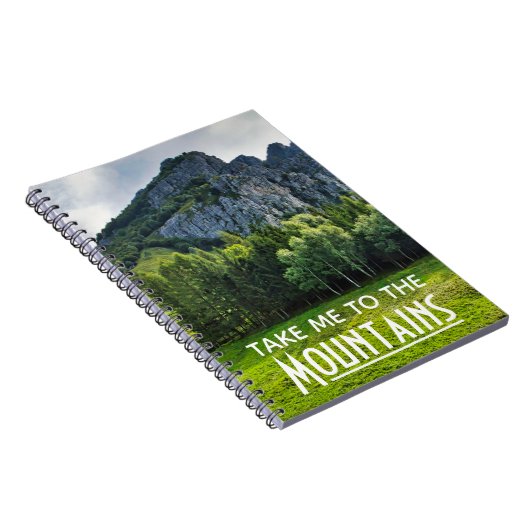 Bring mich in die Berge mit Kiefernwäldern Notizblock (Rechte Seite)