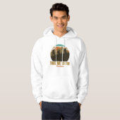 "Bring mich in die Berge" Retro-Silhouette Hoodie (Vorne ganz)