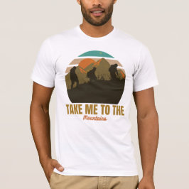 "Bring mich in die Berge" Retro-Silhouette T-Shirt