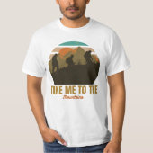"Bring mich in die Berge" Retro-Silhouette T-Shirt (Vorderseite)