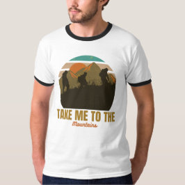 "Bring mich in die Berge" Retro-Silhouette T-Shirt