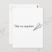 Bring mich irgendwo hin postkarte (Vorne/Hinten)