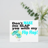 Bring mich nicht dazu, dich mit meinem Dreh-Flop z Postkarte (Stehend Vorderseite)