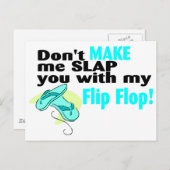 Bring mich nicht dazu, dich mit meinem Dreh-Flop z Postkarte (Vorne/Hinten)