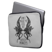 Bring mich nicht dazu, meine geflügelten Affen zu Laptopschutzhülle (Vorderseite Links)