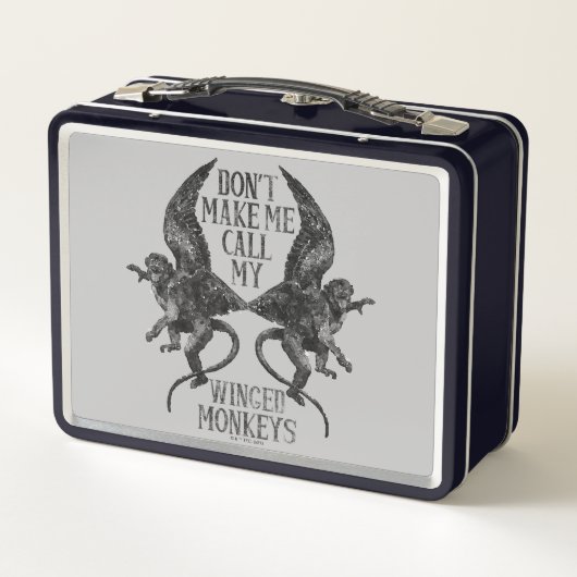 Bring mich nicht dazu, meine geflügelten Affen zu Metall Brotdose (Rückseite)