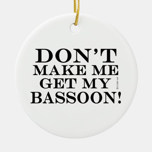 Bring mich nicht zum Becken! Keramik Ornament (Vorne)