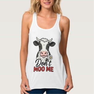 Bring mich nicht zum Lachen Kuh Vintage Gravur Tank Top