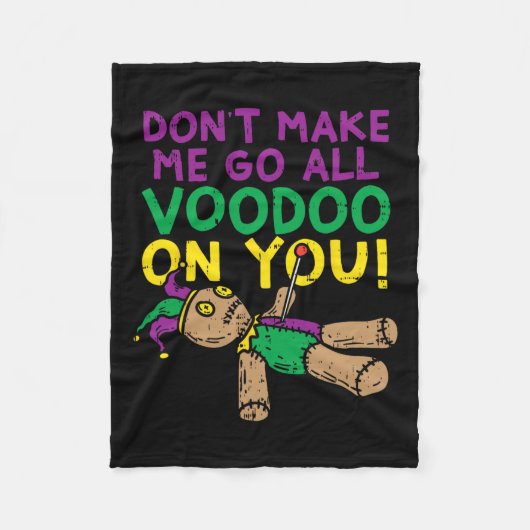 Bring mich nicht zum Voodoo über dich, Mardi Gras Fleecedecke (Vorderseite)