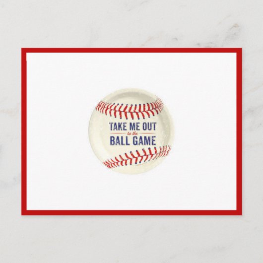 Bring mich raus in den Ballpark auf der Postkarte (Vorderseite)
