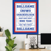 Bring mich raus zum Ballspiel, Baseball Poster (Heimbüro)