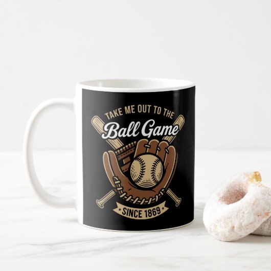Bring mich raus zum Ballspiel Kaffeetasse (Mit Donut)