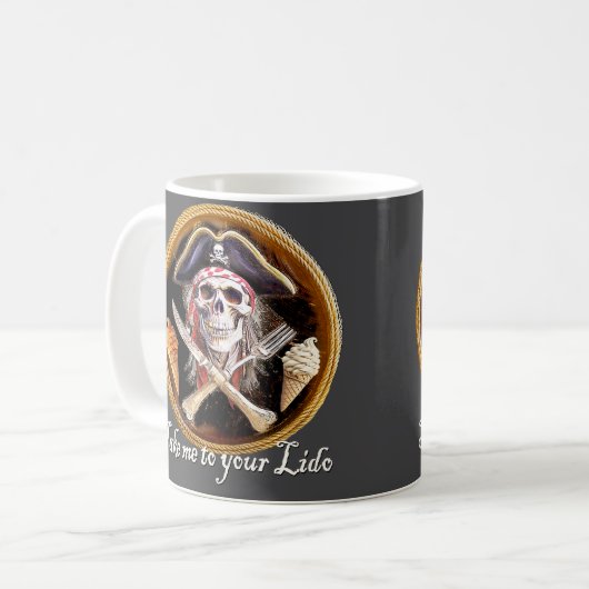 Bring mich zu deinem Lido Pirate Skull Kaffeetasse (Vorderseite Links)