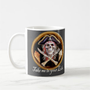 Bring mich zu deinem Lido Pirate Skull Kaffeetasse