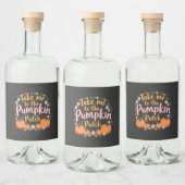 Bring mich zu dem Pumpkin Patch Erntedank Pumpkin Alkoholflaschenetikett (Flaschen)