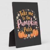 Bring mich zu dem Pumpkin Patch Erntedank Pumpkin Fotoplatte (Seite)