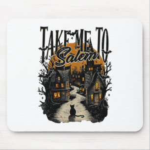 Bring mich zu Salem Black Cat Halloween Retro Vint Mousepad