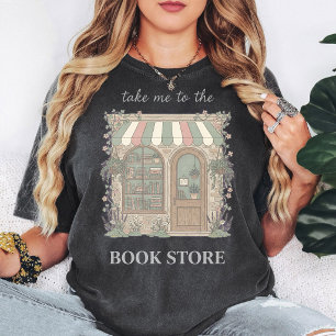 Bring mich zum Buchladen Vintage-Ladendesign T-Shirt