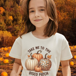 Bring mich zum Disco Patch Wasserfarben Herbst Kin T-Shirt