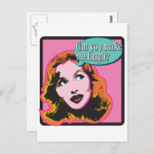 Bring mich zum Lachen Postkarte (Vorne/Hinten)