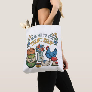 Bring mich zum Second-Hand-Laden Retro Vintage-Thr Tasche
