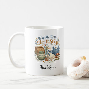 Bring mich zum Second-Hand-Laden Vintage-Liebhaber Kaffeetasse