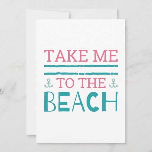 Bring mich zum Strand Dankeskarte (Vorderseite)