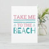 Bring mich zum Strand Dankeskarte (Stehend Vorderseite)