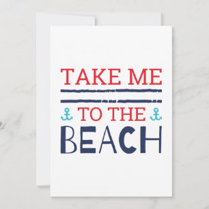 Bring mich zum Strand Dankeskarte