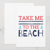 Bring mich zum Strand Dankeskarte (Vorne/Hinten)