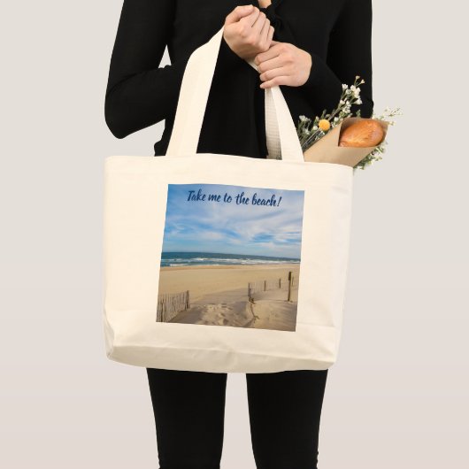 Bring mich zum Strand! Jumbo-Canvas-Bag Jumbo Stoffbeutel (Vorderseite (Produkt))