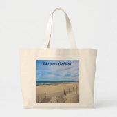 Bring mich zum Strand! Jumbo-Canvas-Bag Jumbo Stoffbeutel (Vorne)