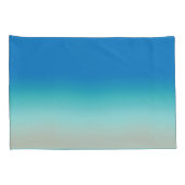 "Bring mich zum Strand" Modernes Blue Ombre Kissenbezug (Rückseite-Rechts)