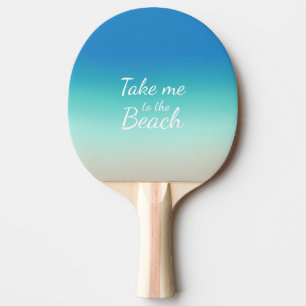 "Bring mich zum Strand" Modernes Blue Ombre Tischtennis Schläger