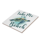 Bring mich zum Strand, Sea Turtle Fliese (Seite)