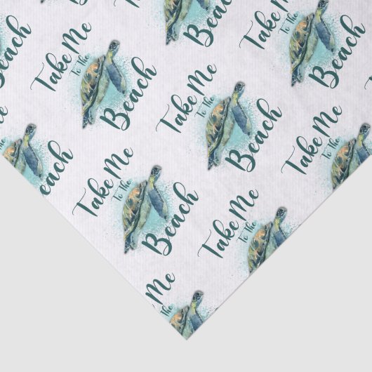 Bring mich zum Strand, Sea Turtle Seidenpapier (Ausschnitt)