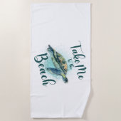 Bring mich zum Strand, Sea Turtle Strandtuch (Vorderseite)