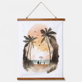 Bring mich zum Strand Wandteppich Mit Holzrahmen