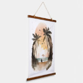 Bring mich zum Strand Wandteppich Mit Holzrahmen (Gewinkelt)