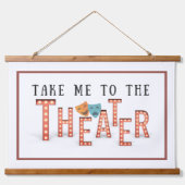 Bring mich zum Theater Marquee Lights Wandteppich Mit Holzrahmen (Vorne)