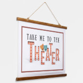 Bring mich zum Theater Marquee Lights Wandteppich Mit Holzrahmen (Gewinkelt)